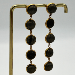 Boucles d'oreilles en pyrite