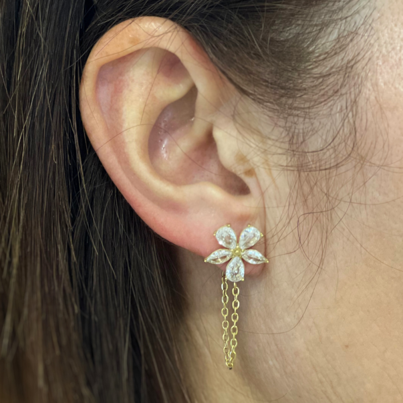 Boucles d'oreilles petites fleurs