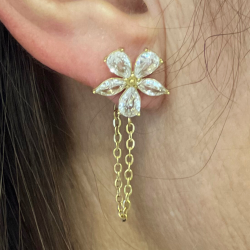 Boucles d'oreilles petites fleurs