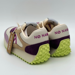 Baskets No name punky jogger blanches et lila